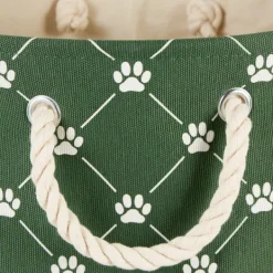 Baskets & Boxes-Kirkland's Home Hunter Trellis Paw Print Storage Basket, 14 In. Green