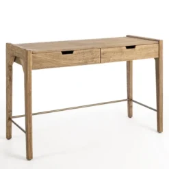 Office Furniture-Kirkland's Home Hunter Wood 2-Drawer Desk Brown