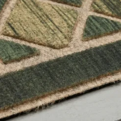 Doormats-Kirkland's Home Hunter Woodgrain Ornamental Entry Doormat Blue/Tan