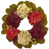 Wreaths-Kirkland's Home Hydrangea And Berry Floral Wreath Purple/Ivory/Green
