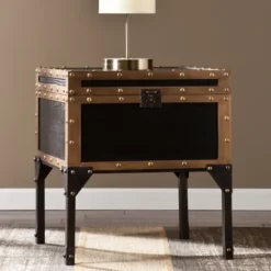 Accent & End Tables-Kirkland's Home Hypatia Travel Trunk Side Table