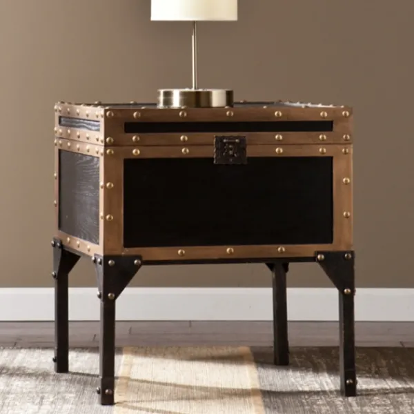 Accent & End Tables-Kirkland's Home Hypatia Travel Trunk Side Table