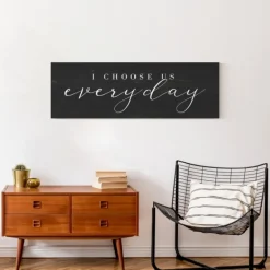 Wall Quotes & Signs-Kirkland's Home I Choose Us Every Day Canvas Wall Plaque Black/White