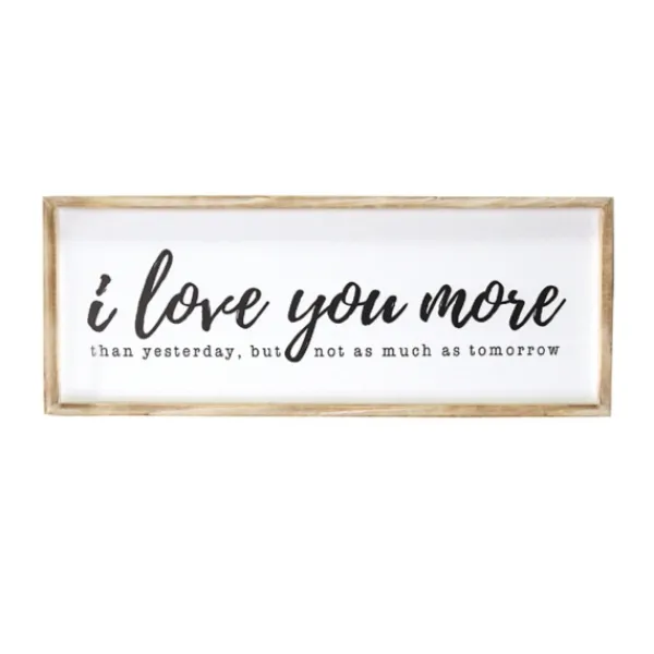 Wall Quotes & Signs-Kirkland's Home I Love You More Framed Wall Plaque White