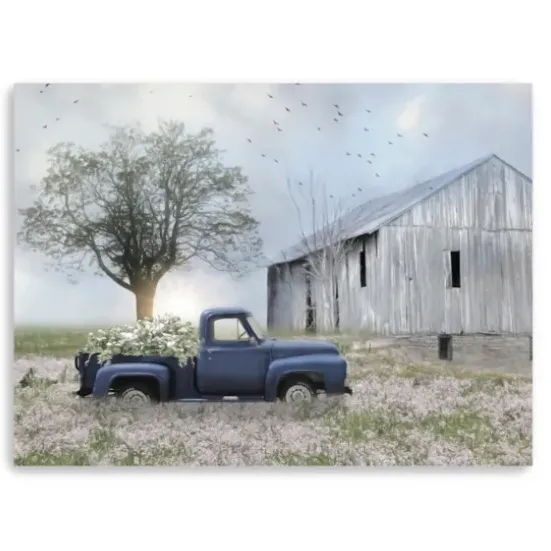 Canvas Art-Kirkland's Home I Must Have Flowers Canvas Art Print, 40X30 In. Blue/Gray