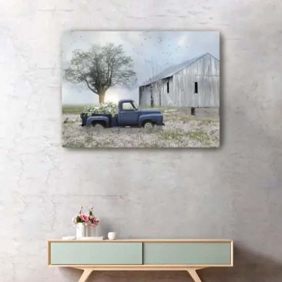 Canvas Art-Kirkland's Home I Must Have Flowers Canvas Art Print, 40X30 In. Blue/Gray