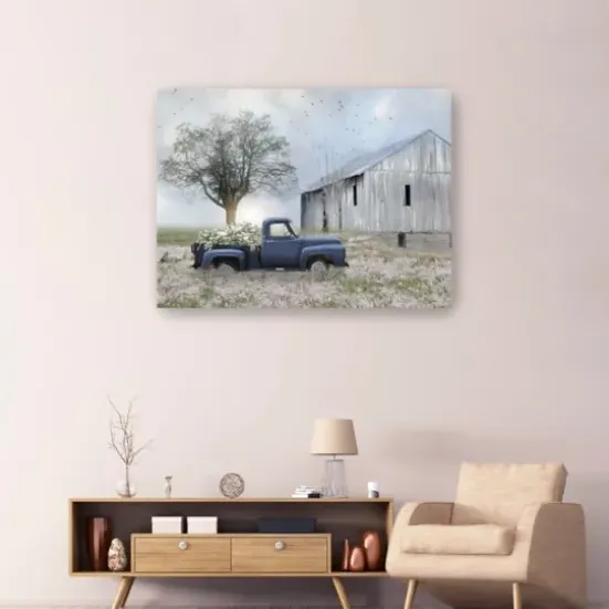Canvas Art-Kirkland's Home I Must Have Flowers Canvas Art Print, 48X36 In. Blue/White/Gray