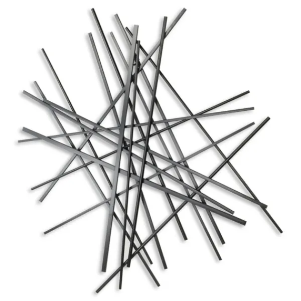 Wall Plaques-Kirkland's Home Icilio Abstract Linear Wall Plaque Black