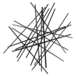Wall Plaques-Kirkland's Home Icilio Abstract Linear Wall Plaque Black