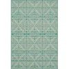 Outdoor Rugs-Kirkland's Home Ikat Diamond Green Outdoor Area Rug, 5X7 Green/White/Yellow