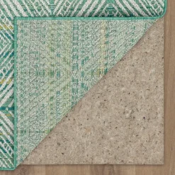 Outdoor Rugs-Kirkland's Home Ikat Diamond Green Outdoor Area Rug, 5X7 Green/White/Yellow