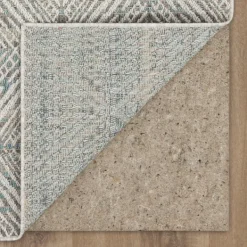 Outdoor Rugs-Kirkland's Home Ikat Diamond Light Outdoor Area Rug, 5X7 White/Gray/Blue