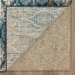 Outdoor Rugs-Kirkland's Home Ikat Scrolling Indigo Outdoor Area Rug, 5X7 White/Blue/Yellow