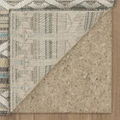 Outdoor Rugs-Kirkland's Home Ikat Vibrant Tan Outdoor Area Rug, 5X7 Tan/Blue/Gray