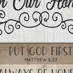 Wall Quotes & Signs-Kirkland's Home In Our Home Shutter Canvas Art Print White/Black/Brown