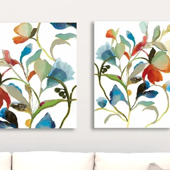 Canvas Art-Kirkland's Home In Rome Giclee Canvas Art Print, Set Of 2 Blue/Red/Green