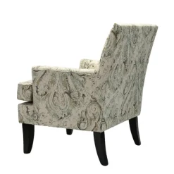 Accent Chairs-Kirkland's Home Indigo And Yellow Floral Upholstered Accent Chair Blue/Yellow/Multi