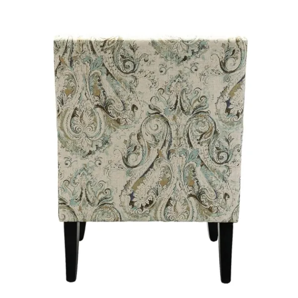 Accent Chairs-Kirkland's Home Indigo And Yellow Floral Upholstered Accent Chair Blue/Yellow/Multi
