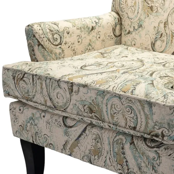 Accent Chairs-Kirkland's Home Indigo And Yellow Floral Upholstered Accent Chair Blue/Yellow/Multi