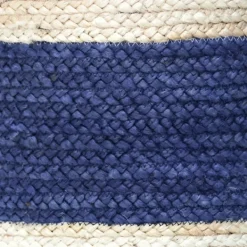 Baskets & Boxes-Kirkland's Home Indigo Bold Striped Jute Basket, 17 In. Blue/Ivory