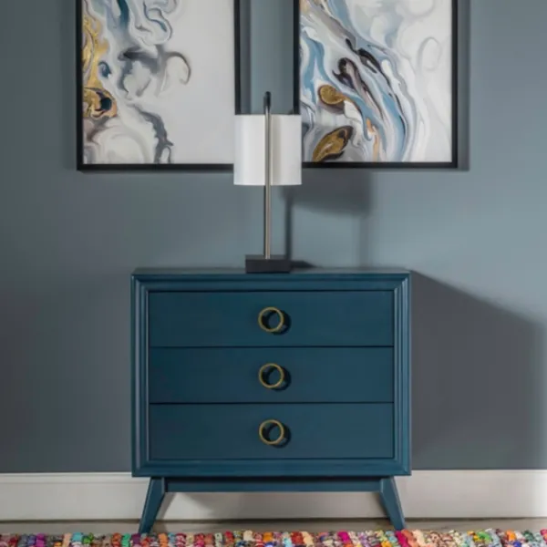 Dressers & Chests-Kirkland's Home Indigo 3-Drawer Wood Chest Blue