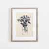 Framed Art-Kirkland's Home Indigo Floral Vase Ii Framed Art Print Blue