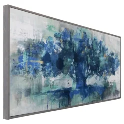 Framed Art-Kirkland's Home Indigo Tree Of Life Light Gray Framed Art Print Blue/Gray