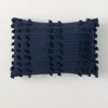 Pillows-Kirkland's Home Indigo Woven Lumbar Pillow Blue