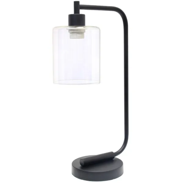 Table Lamps-Kirkland's Home Industrial Black Iron Desk Lamp Clear
