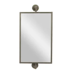 Decorative Mirrors-Kirkland's Home Industrial Distressed Iron Mount Mirror Gray
