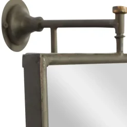 Decorative Mirrors-Kirkland's Home Industrial Distressed Iron Mount Mirror Gray