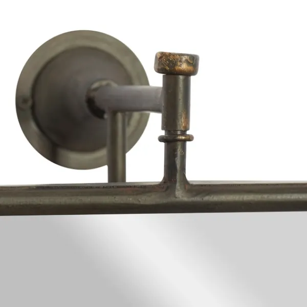 Decorative Mirrors-Kirkland's Home Industrial Distressed Iron Mount Mirror Gray