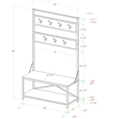 Entryway Furniture-Kirkland's Home Industrial Metal And Barnwood Hall Tree