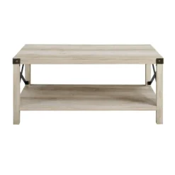 Coffee Tables-Kirkland's Home Industrial X-Frame Coffee Table White