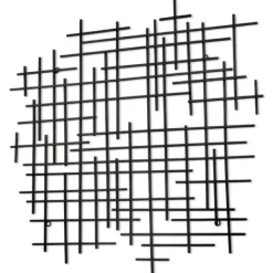 Wall Plaques-Kirkland's Home Inigo Abstract Linear I Wall Plaque Black