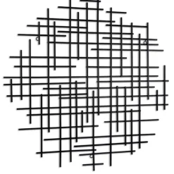 Wall Plaques-Kirkland's Home Inigo Abstract Linear Ii Wall Plaque Black