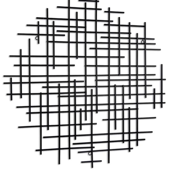 Wall Plaques-Kirkland's Home Inigo Abstract Linear Ii Wall Plaque Black