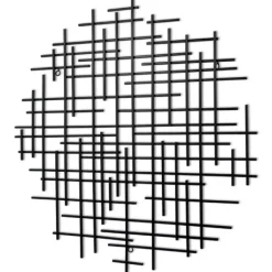Wall Plaques-Kirkland's Home Inigo Abstract Linear Ii Wall Plaque Black