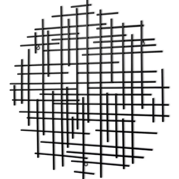 Wall Plaques-Kirkland's Home Inigo Abstract Linear Ii Wall Plaque Black