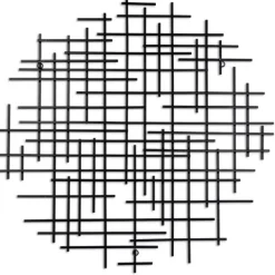 Wall Plaques-Kirkland's Home Inigo Abstract Linear Ii Wall Plaque Black