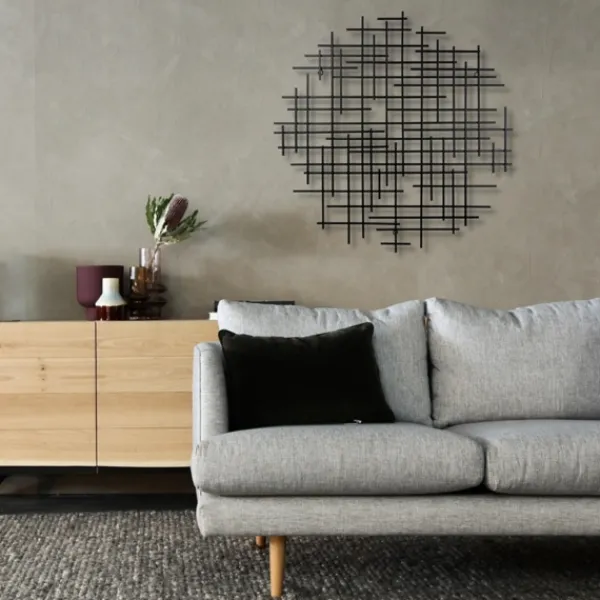 Wall Plaques-Kirkland's Home Inigo Abstract Linear Ii Wall Plaque Black