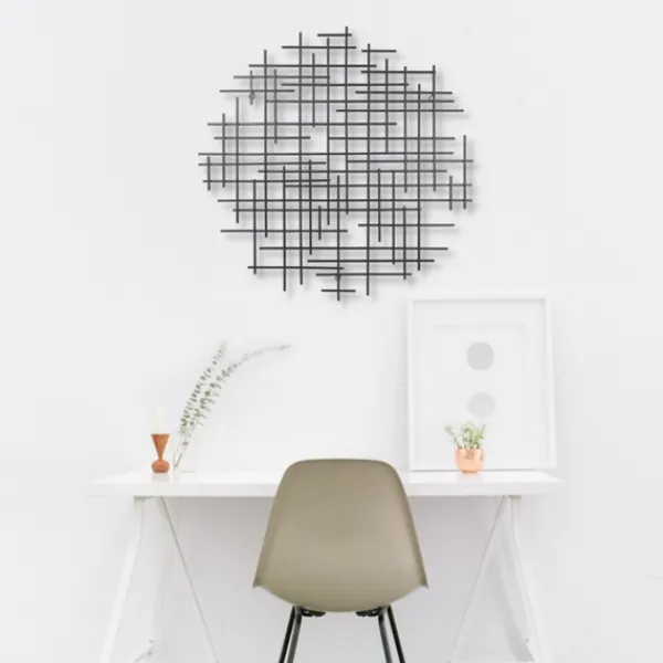 Wall Plaques-Kirkland's Home Inigo Abstract Linear Ii Wall Plaque Black
