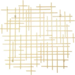 Wall Plaques-Kirkland's Home Inigo Abstract Linear Wall Plaque Gold