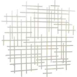 Wall Plaques-Kirkland's Home Inigo Abstract Linear Wall Plaque Silver