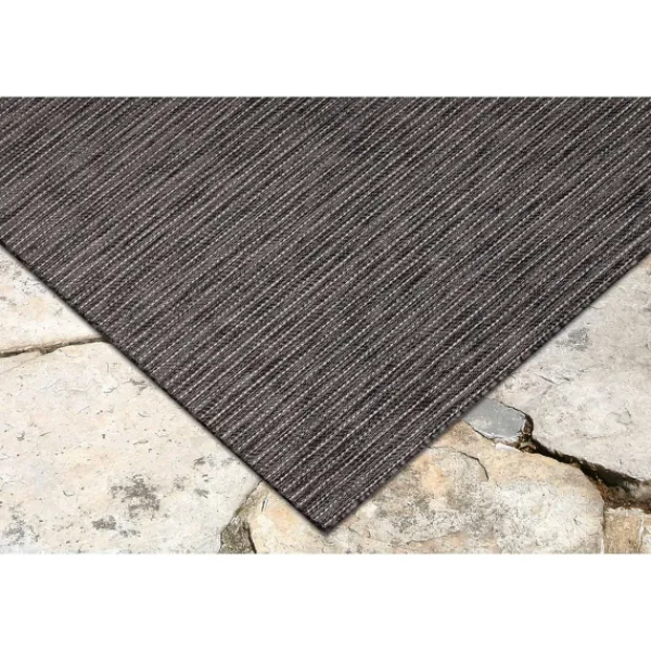 Outdoor Rugs-Kirkland's Home Intertwined Santal Outdoor Area Rug, 6X9 Black