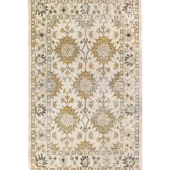 Outdoor Rugs-Kirkland's Home Irene Yellow Daffodil Outdoor Area Rug, 6X9 Ivory/Yellow