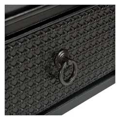 Console Tables-Kirkland's Home Irma Textured Drawers Console Table Black