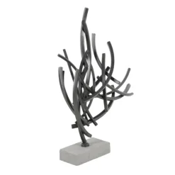 Statues & Figurines-Kirkland's Home Iron Contemporary Branch Sculpture Gray