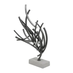 Statues & Figurines-Kirkland's Home Iron Contemporary Branch Sculpture Gray