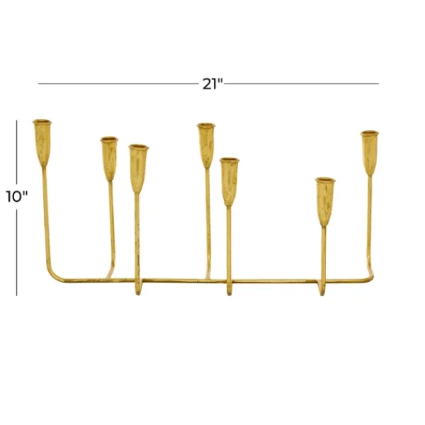 Candle Holders-Kirkland's Home Iron Taper Candle Holder Gold